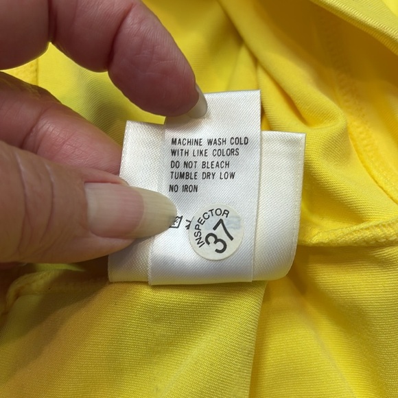 Reebok Lycra Yellow Gym Pants. Y2K. Small - Picture 6 of 8